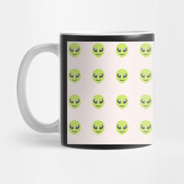 Green Alien Face by boldstuffshop